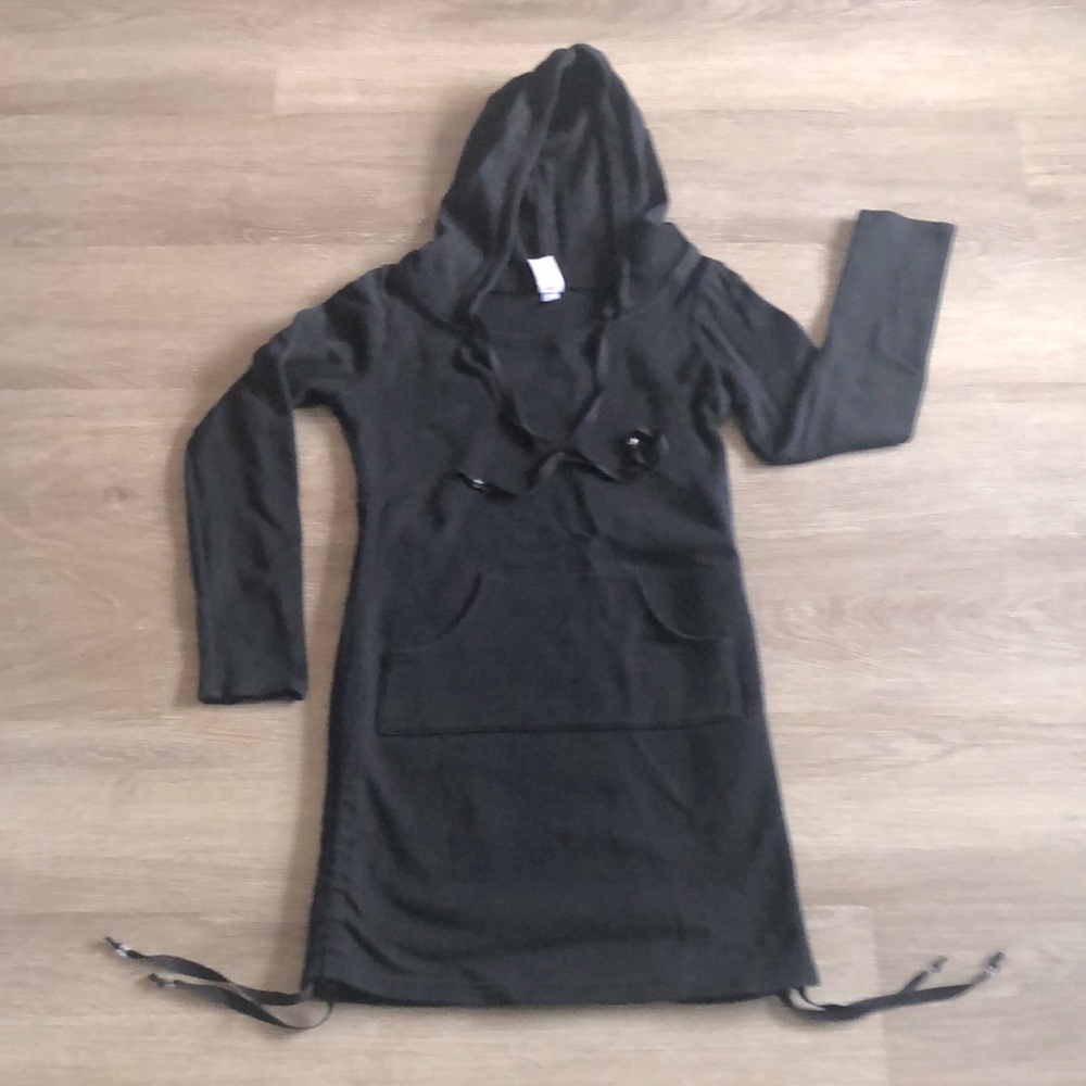 Mondor Black tunic style hoodie top